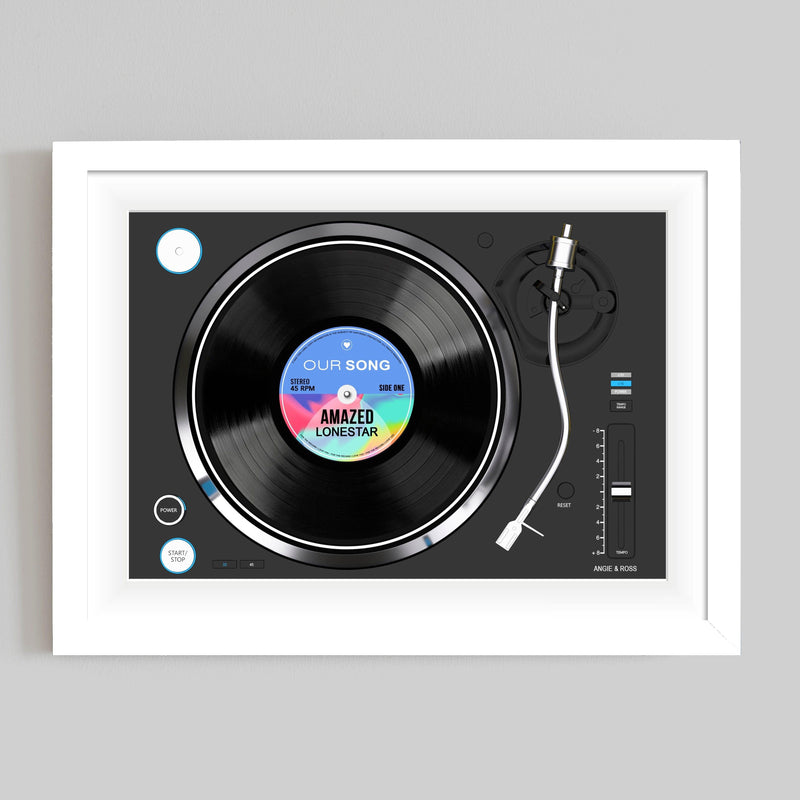 Personalised Vinyl Record 'Our Song' Print Personalised Prints Of Life & Lemons 