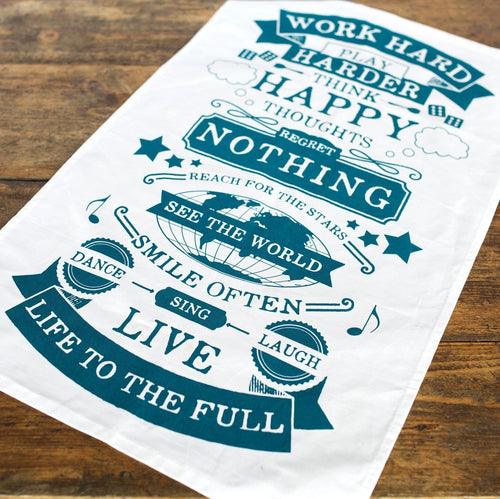 Life Rules Tea Towel Tea Towel Of Life & Lemons 