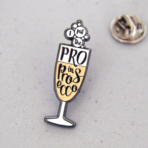 Prosecco Enamel Pin Badge Enamel Pin Badge Of Life & Lemons 