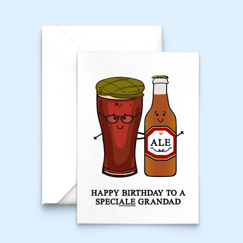 SpeciALE Grandad' Beer Birthday Card Cards for Grandparents Of Life & Lemons 