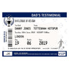 Personalised Football Ticket Print for Dad Personalised Prints Of Life & Lemons 