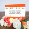 Train Ticket Save the Date Cards Save the Dates Of Life & Lemons 