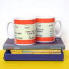 Personalised 'Thank You Teacher' Train Ticket Mug Personalised Mug Of Life & Lemons 