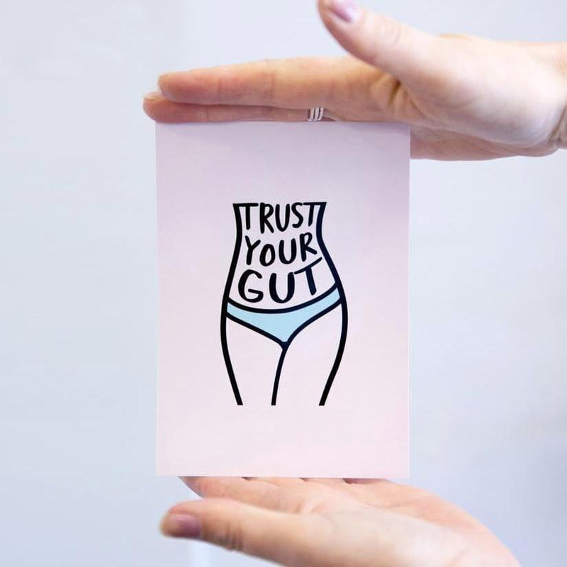 'Trust Your Gut' Postcard Postcard Of Life & Lemons® 