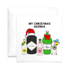 'Christmas Aginda' Funny Gin Christmas Card Christmas Card Of Life & Lemons 