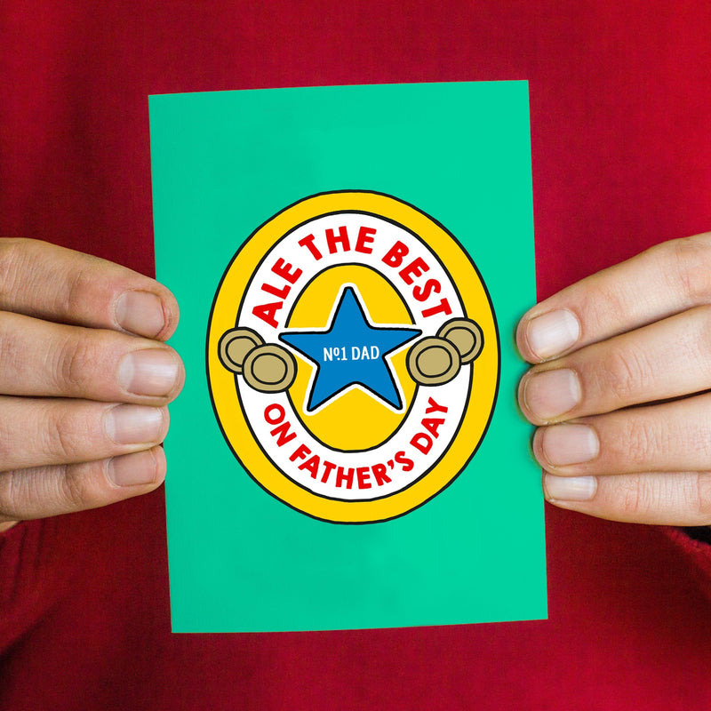 'Ale The Best' Beer Label Father's Day Card Cards for Dad Of Life & Lemons 