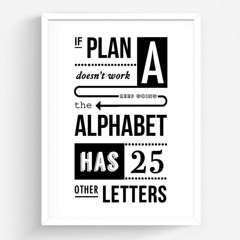 'Don't Give Up' Motivational A3 Poster - Of Life & Lemons®