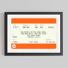 Personalised Train Ticket Anniversary Print Train Ticket Prints Of Life & Lemons 