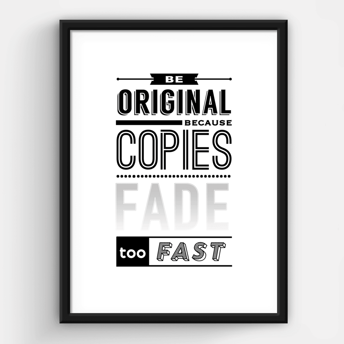 'Be Original' Print Typographic Collection Of Life & Lemons 