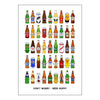 'Don't Worry Beer Hoppy' Illustrated Beer Print Montage Prints Of Life & Lemons 