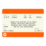 Personalised Best Man Print Train Ticket Prints Of Life & Lemons 