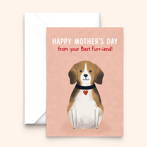 'Best Furr-iend' Mother's Day Card from Dog Cards for Mum Of Life & Lemons 