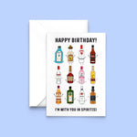 'With you in spirit(s)' Birthday Card Birthday Cards Of Life & Lemons 