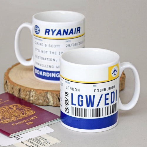 Personalised Boarding Pass Mug Personalised Mug Of Life & Lemons 