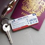 Personalised Boarding Pass Keyring Personalised Keyring Of Life & Lemons 