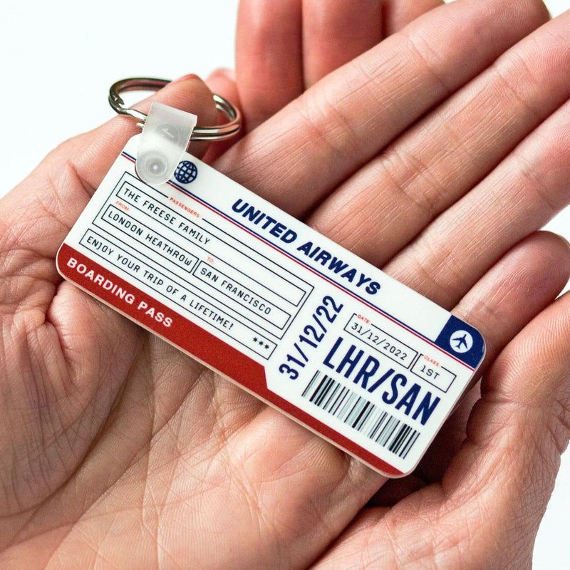 Personalised Boarding Pass Keyring Personalised Keyring Of Life & Lemons 