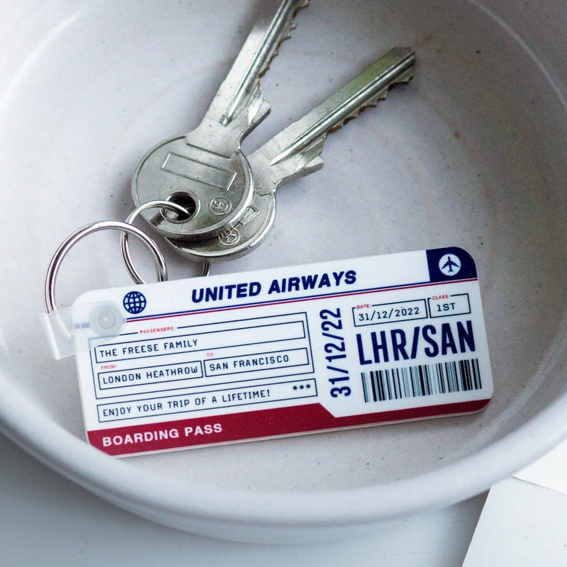 Personalised Boarding Pass Keyring Personalised Keyring Of Life & Lemons 