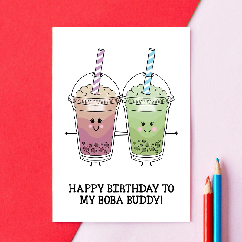 Boba Tea Birthday Card for Friend Cards for Friends Of Life & Lemons 