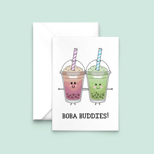 'Boba Buddies' Bubble Tea Card for Friend Cards for Friends Of Life & Lemons 