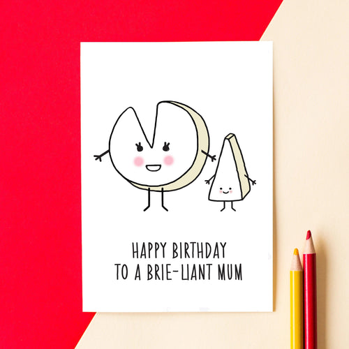 Funny Cheese Birthday Card for Mum Cards for Mum Of Life & Lemons 