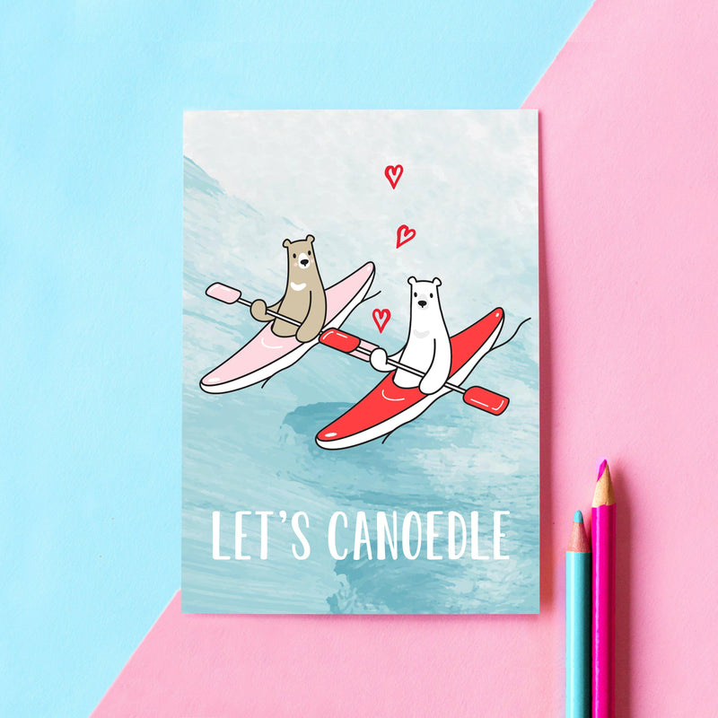 Funny Canoe Valentine's Card Cards for your Other Half Of Life & Lemons 