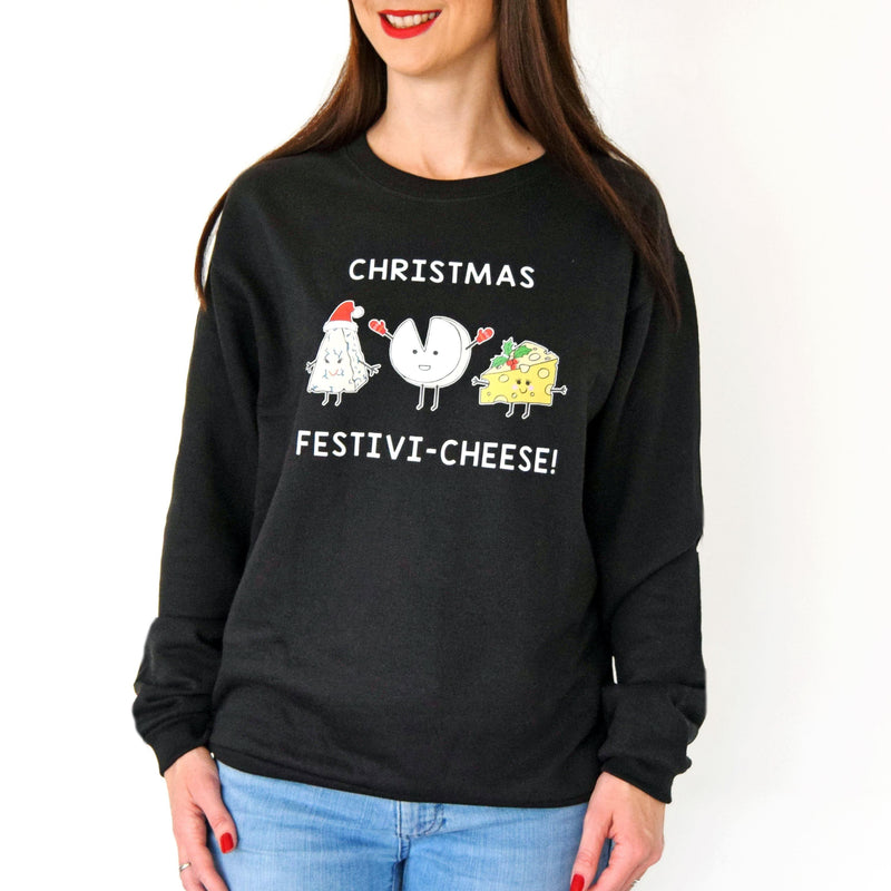Funny Cheese Christmas Jumper Sweatshirt Of Life & Lemons 