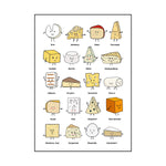 Funny Collection of Cheeses Print Montage Prints Of Life & Lemons 