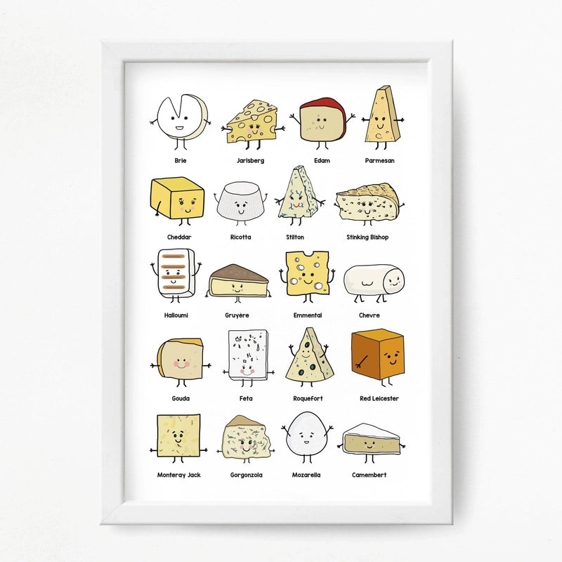 Funny Collection of Cheeses Print - Of Life & Lemons®