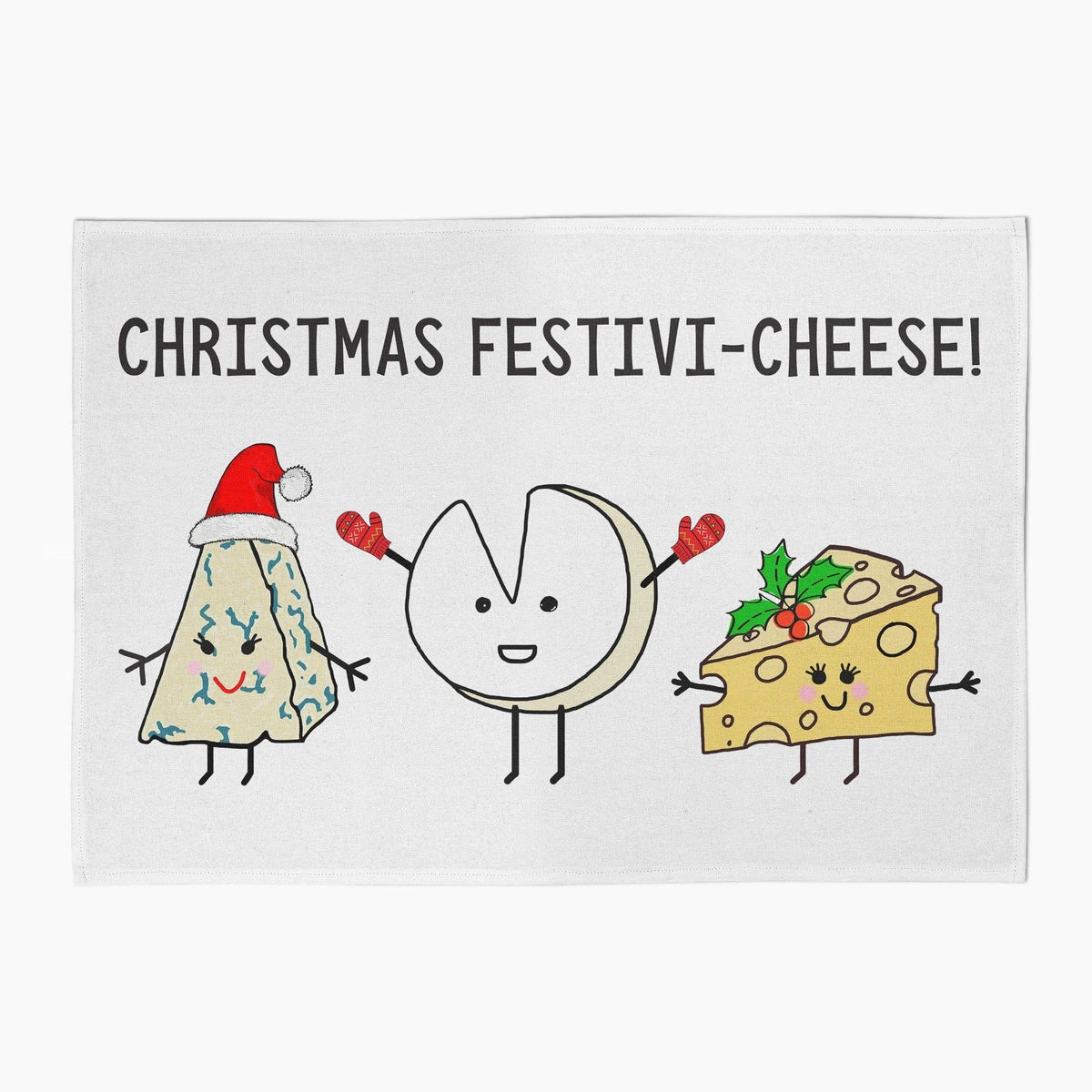 Funny Cheese Christmas Tea Towel - Of Life & Lemons®