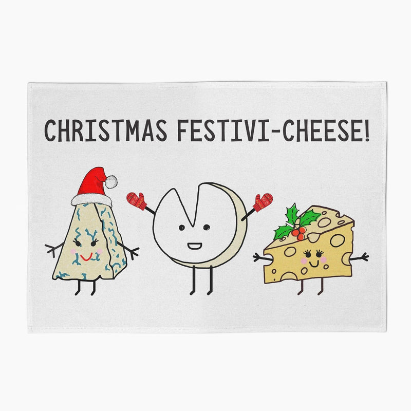 Funny Cheese Christmas Tea Towel Tea Towel Of Life & Lemons 