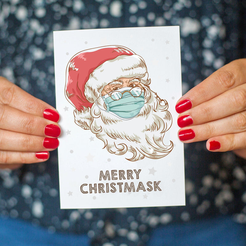 Funny Face Mask Christmas Card Christmas Cards Of Life & Lemons 