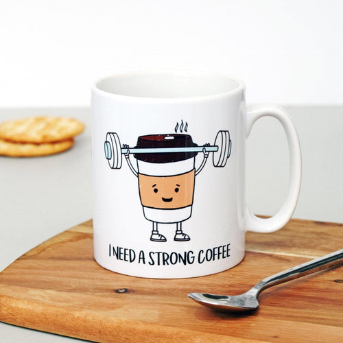 'I Need A Strong Coffee' Mug Mug Of Life & Lemons 