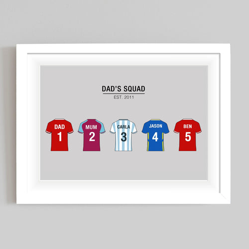 Personalised Football Print for Dad Personalised Prints Of Life & Lemons 