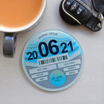 Personalised Glass Tax Disc Coaster for Dad Coaster Of Life & Lemons® 