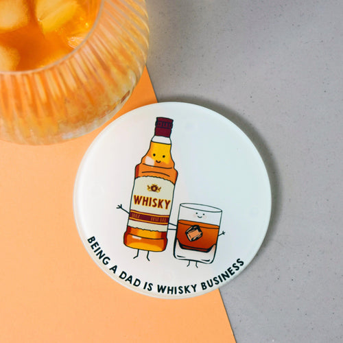 Funny Whisky Glass Coaster for Dad Coaster Of Life & Lemons® 