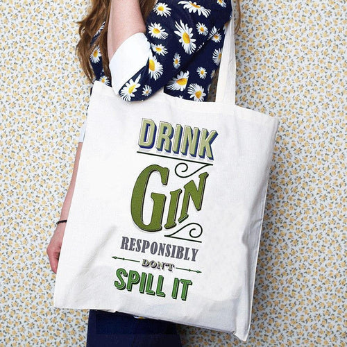 'Drink Gin' Tote Bag Tote Bag Of Life & Lemons 