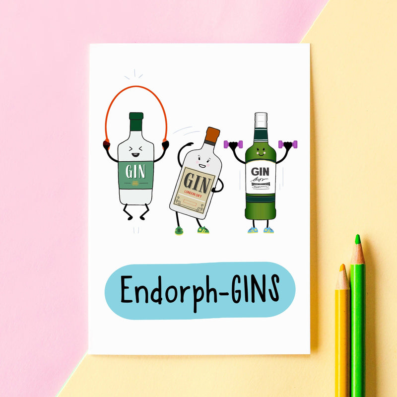 'EndorphGINS' Funny Gin Card General Cards Of Life & Lemons 