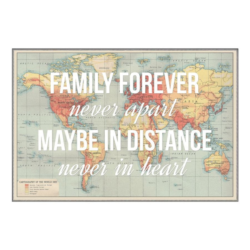 Personalised Family Print Map Prints Of Life & Lemons 