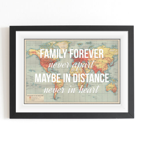 Personalised Family Print Map Prints Of Life & Lemons 