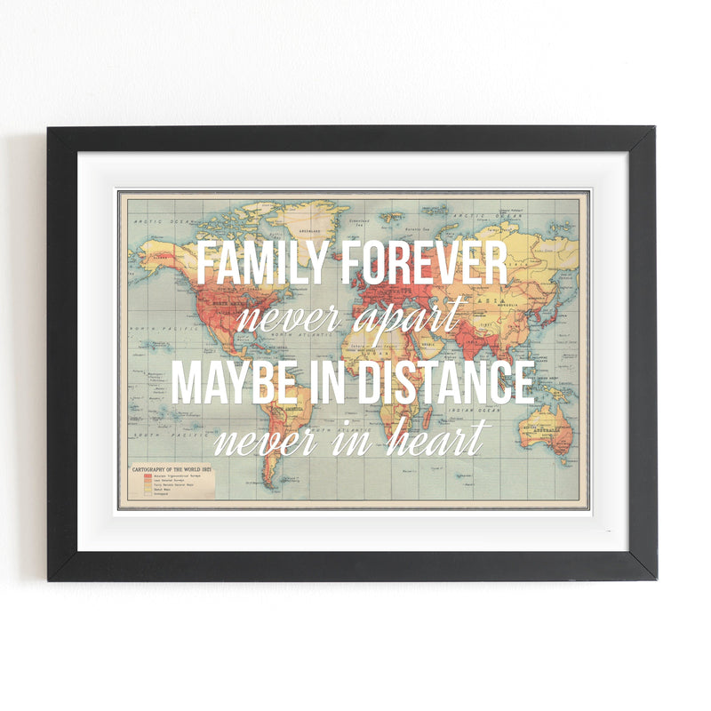 Personalised Family Print Map Prints Of Life & Lemons 