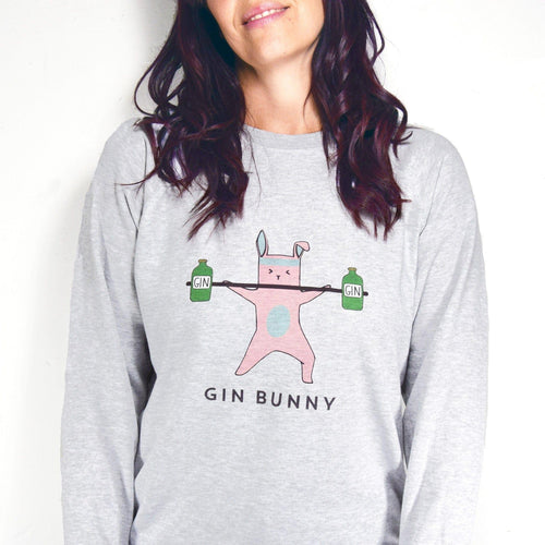 'Gin Bunny' Ladies Sweatshirt Sweatshirt Of Life & Lemons 