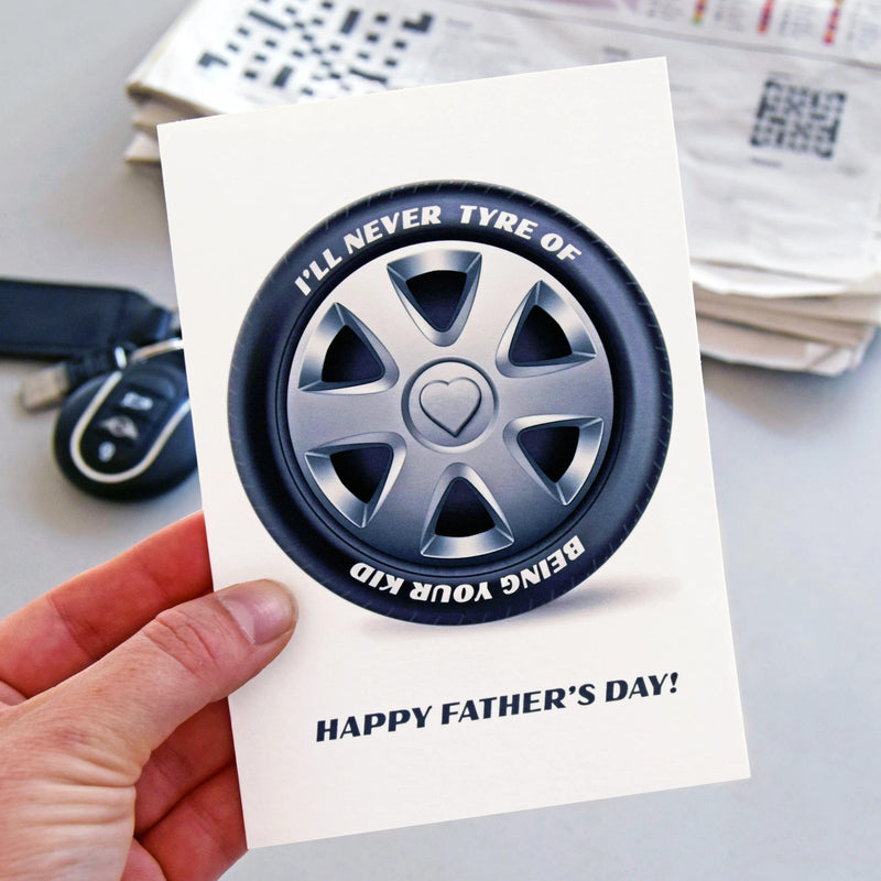 Funny Tyre Father's Day Card Cards for Dad Of Life & Lemons 