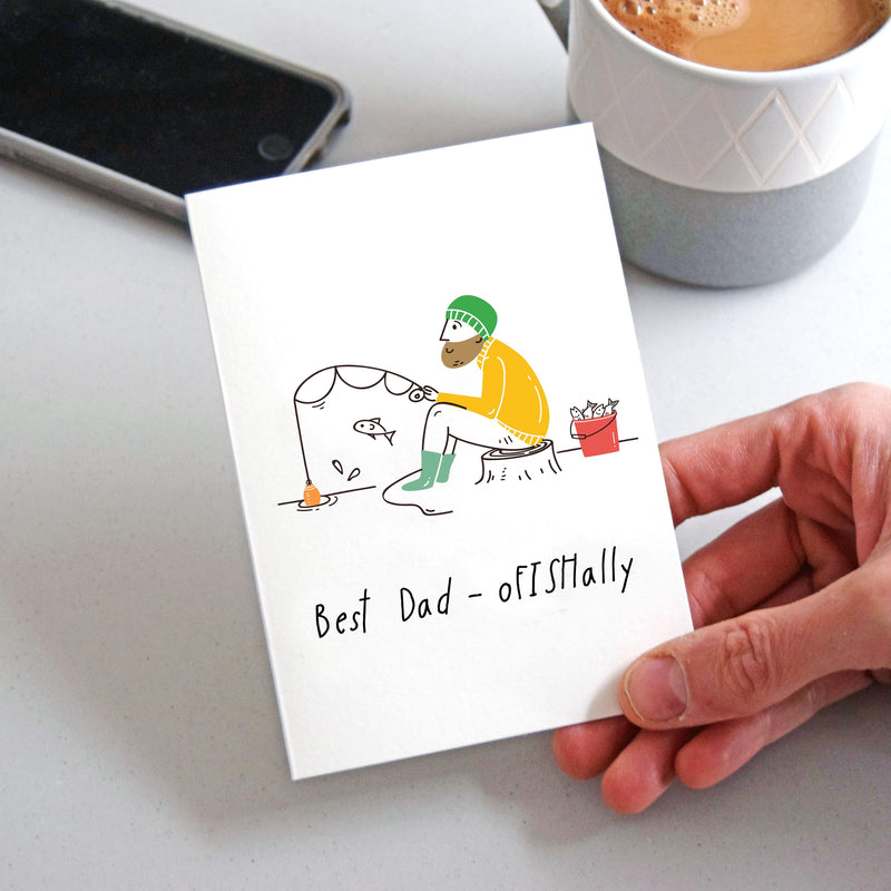 'Best Dad' Funny Fishing Father's Day Card Cards for Dad Of Life & Lemons 
