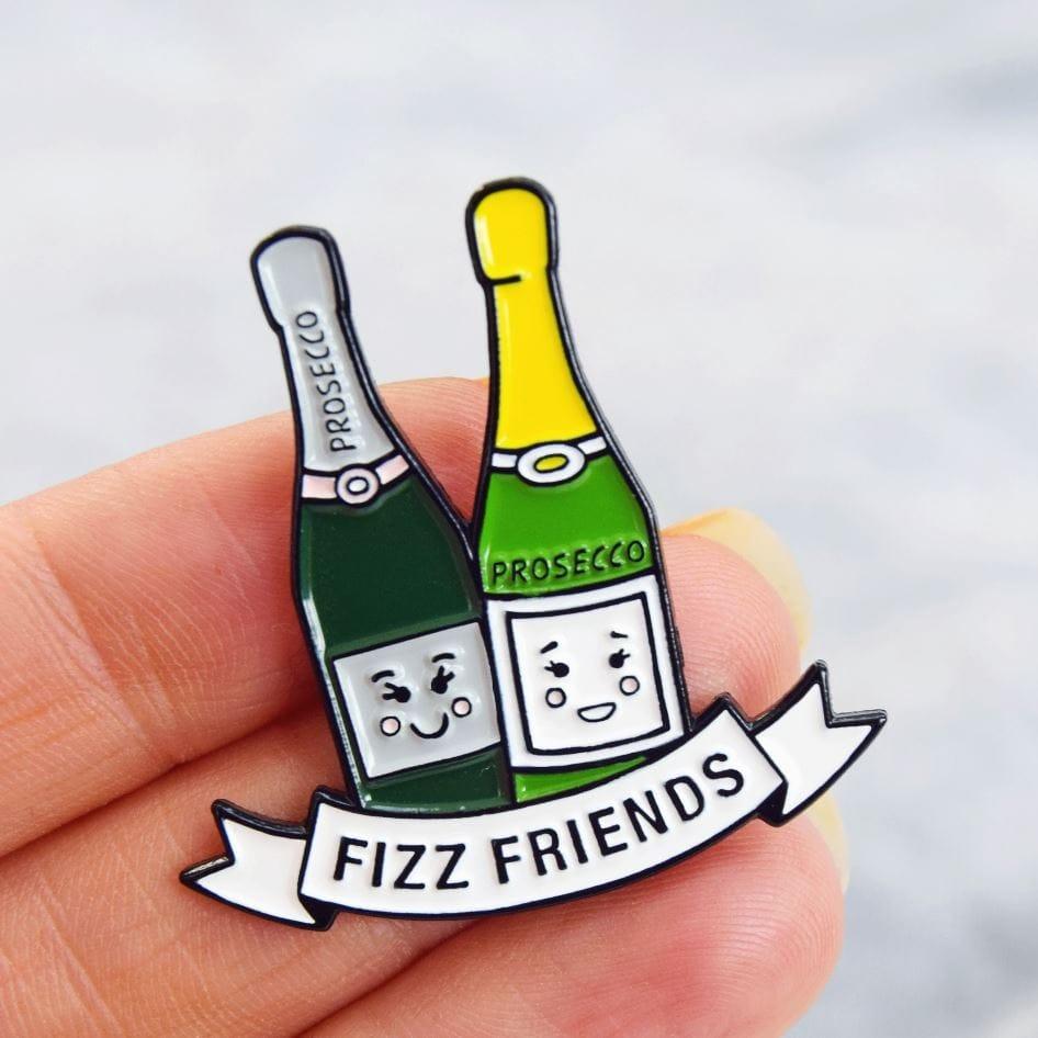 Prosecco Friendship Enamel Pin Badge – Of Life & Lemons®