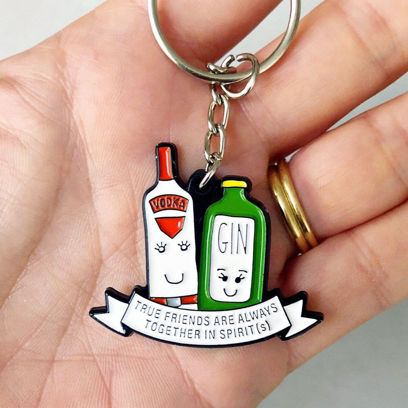 'Together in Spirits' Friendship Keyring Keyring Of Life & Lemons 