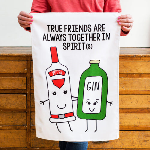 'Together in Spirits' Friendship Tea Towel Tea Towel Of Life & Lemons 