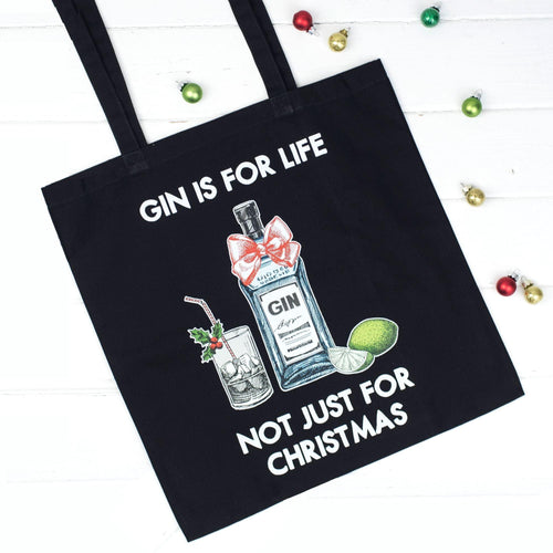 'Gin is for Life' Christmas Tote Bag Tote Bag Of Life & Lemons 