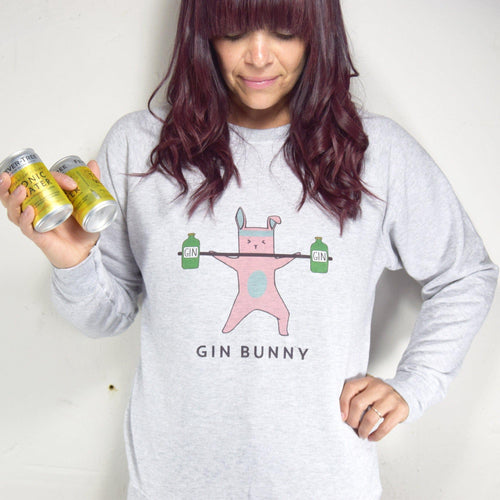 'Gin Bunny' Ladies Sweatshirt Sweatshirt Of Life & Lemons 