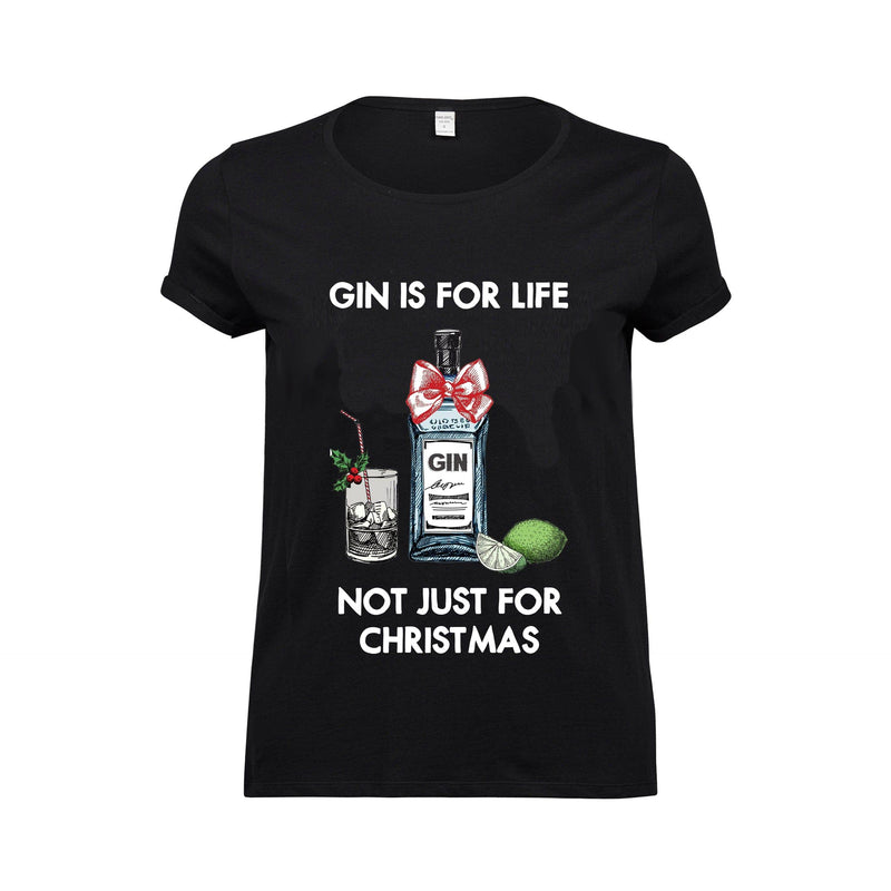 'Gin Is For Life' Christmas T-Shirt T-Shirt Of Life & Lemons 
