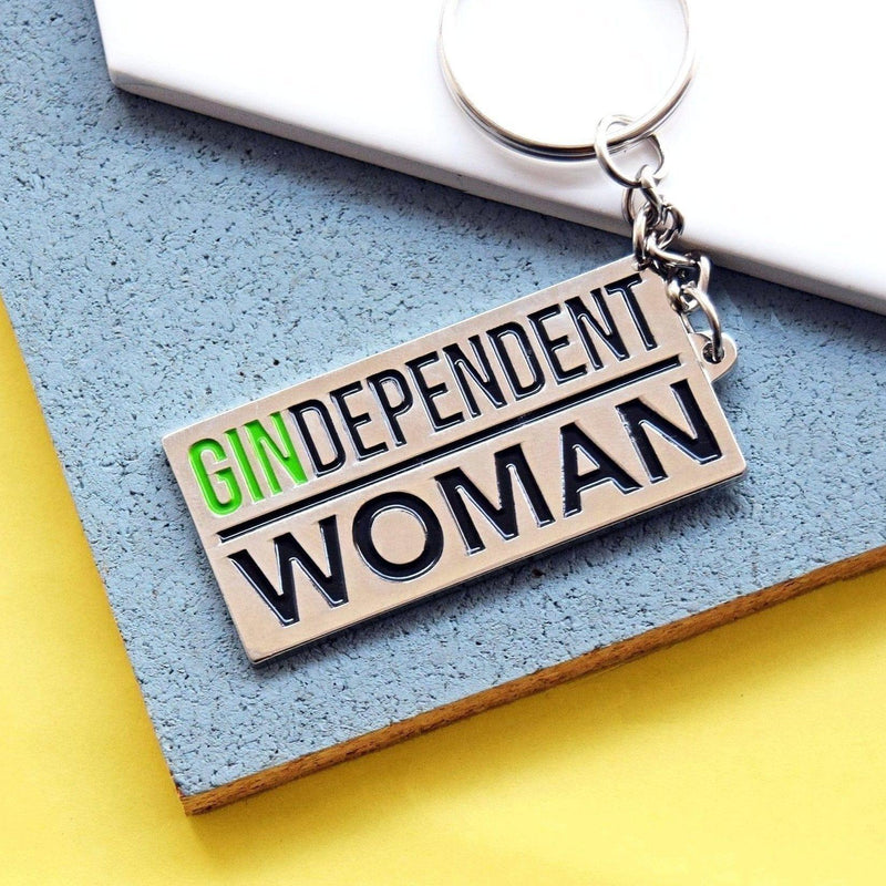 'GINdependent Woman' Keyring Keyring Of Life & Lemons 